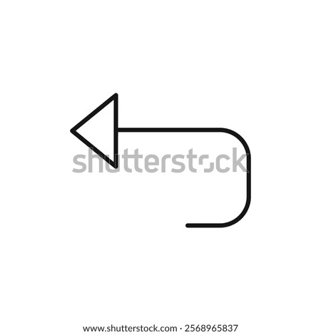 Undo icon Isolated flat vector in outline