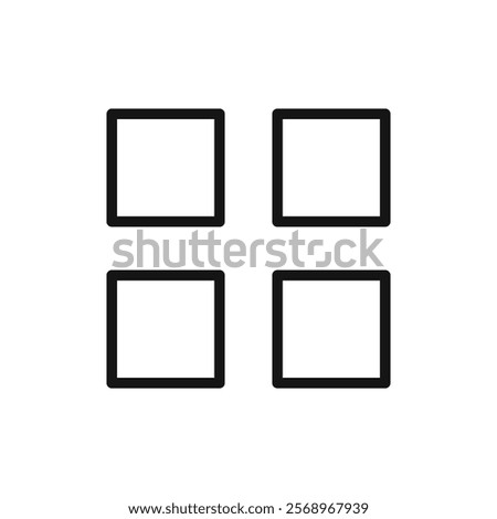 Grid view icon Isolated flat vector in outline