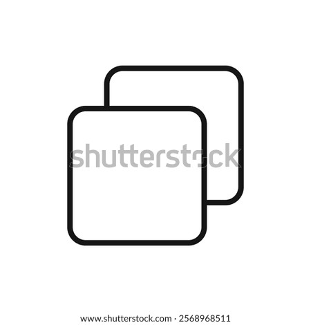 Duplicate icon Isolated flat vector in outline