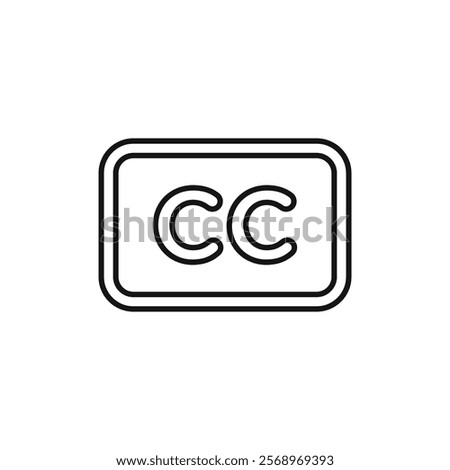 Closed caption icon Isolated flat vector in outline