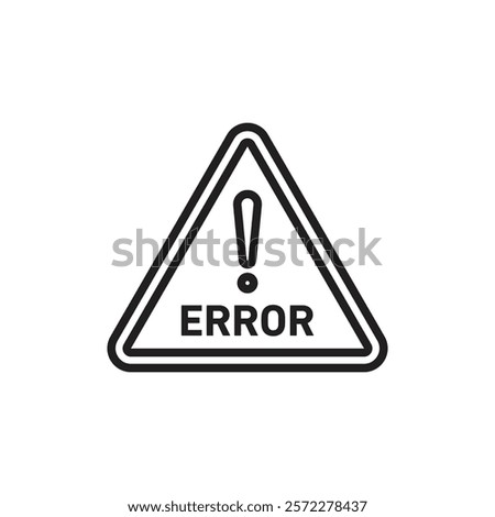 Error Icon Flat vector set outline