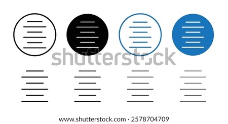 Align center icon Isolated flat vector in outline