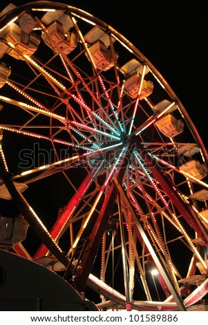Ferris observation wheel at night