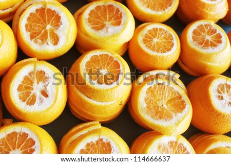 Oranges cut in slices