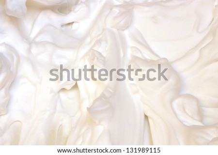 White texture of whipped cream