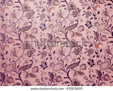 Purple background with birds and flowers design