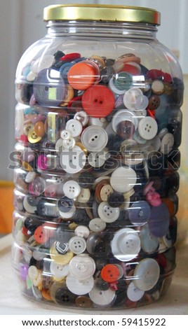 Jar Of Old Buttons Stock Photo 59415922 : Shutterstock