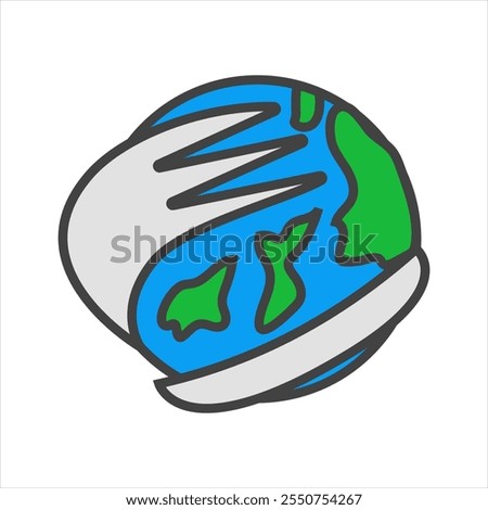 earth fork logo design for project brand