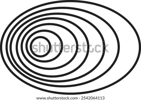 Uneven off center concentric circles with varying line width pattern Spiral line vector graphic element. Thin line. Hypnotic spiral. Outline snail vector icon This Demonstration is a visualization 