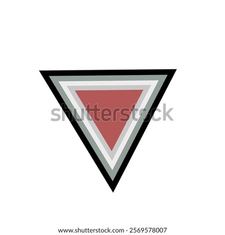 triangle logo with layered colors.