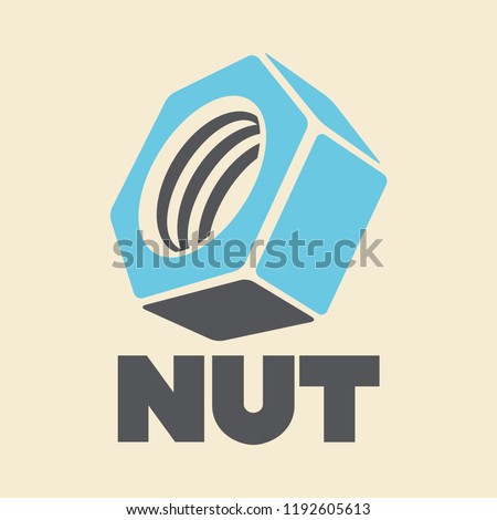 Nut logo. Vector illustration.