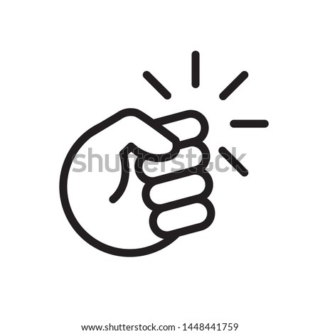 Hand knocking on door icon. Vector illustration. Сток-фото © 