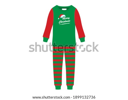 Merry Christmas pajamas design, vector illustration