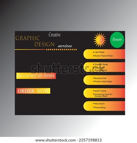 Fiverr gig for creative graphic designers. Graphic design visiting card design.