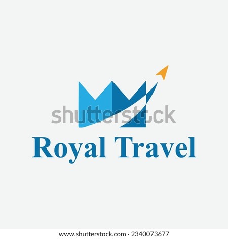 royal princess travel logo design vector