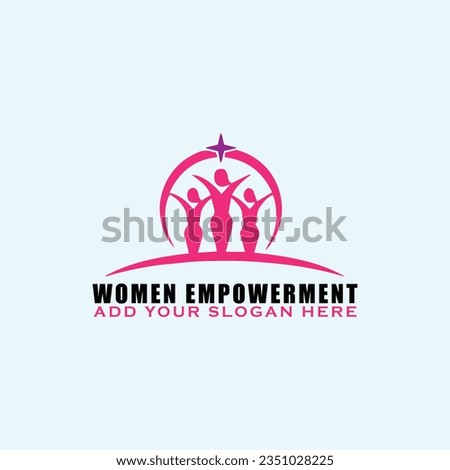 women empowerment logo design vector