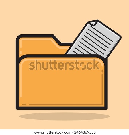 document folder icon, special folder for important documents and archives