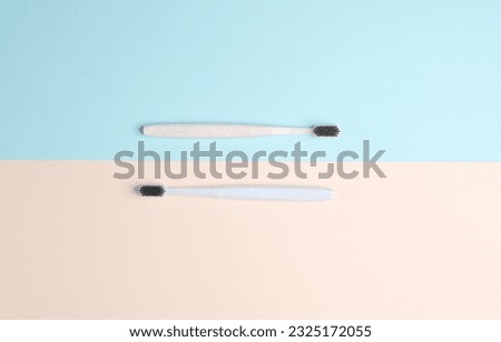 Similar – Image, Stock Photo two plastic toothbrushes