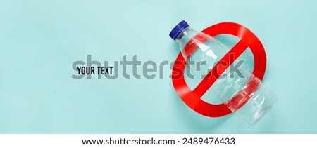 Similar – Image, Stock Photo Concept of stop plastic pollution, global warming, recycling plastic, plastic free. Hand tightly squeezes a blue empty plastic bottle in a sign of protest. Green background. Vector Illustration