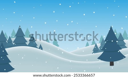 Similar – Image, Stock Photo snowy winter landscape with tree