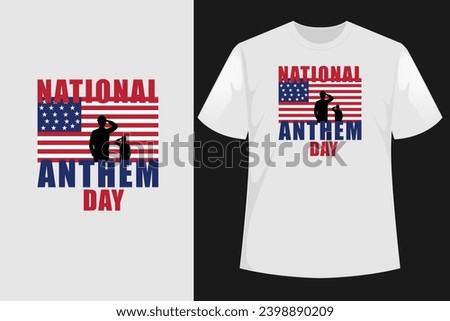 I stand for the national anthem USA patriot t-shirt design