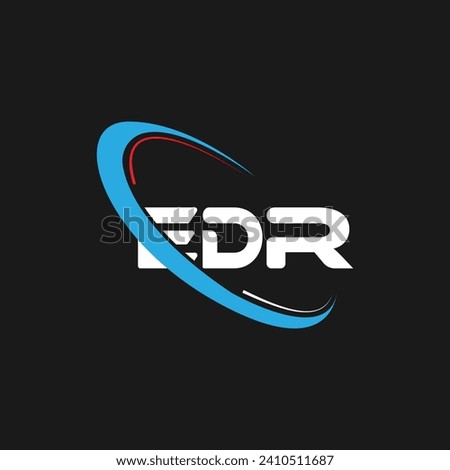 EDR letter Logo design. Initials EDR logo linked with circle and uppercase monogram logo. EDR typography for technology, business and real estate brand logo design