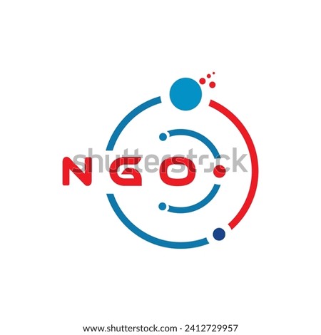 NGO letter technology logo design on white background. NGO creative initials letter IT logo concept. NGO letter design