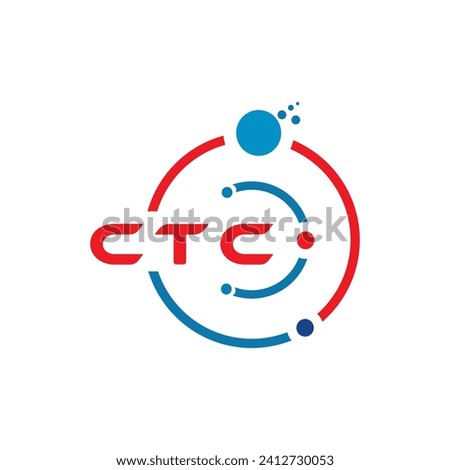 CTC letter technology logo design on white background. CTC creative initials letter IT logo concept. CTC letter design. 