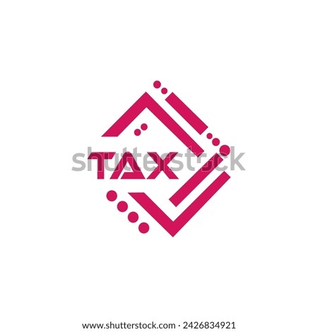 TAX T A letter logo design. Initial letter TA linked circle uppercase monogram logo White and blue. TAX logo, TA X design. tax, ta x Design