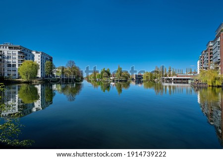 Similar – Image, Stock Photo Reflection in the Landwehrkanal in Berlin