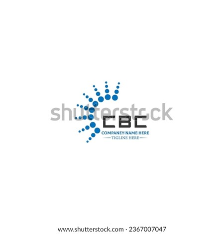CBC letter logo design in six style. CBC polygon, circle, triangle, hexagon, flat and simple style with black and white color variation letter logo set in one artboard. CBC