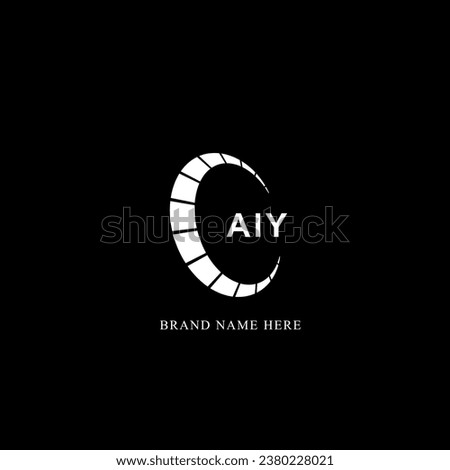AIY Letter Logo Design. Initial letters AIY logo icon. Abstract letter AIY A I Y minimal logo design template. A I Y Letter Design Vector with black Colors. AIY logo,  Vector, spared 