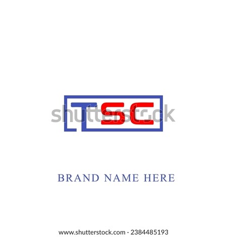 TSC logo. T S C design. White TSC letter. TSC, T S C letter logo design. Initial letter TSC linked circle uppercase monogram logo.