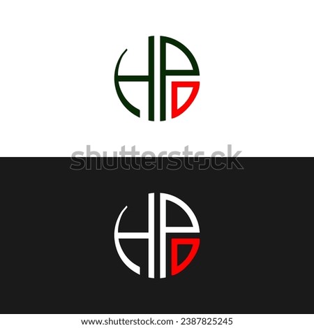 HP logo. H P design. White HP letter. HP, H P letter logo design. Initial letter HP linked circle uppercase monogram logo. H P letter logo vector design. 