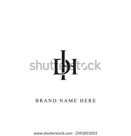 DH logo. D H design. White DH letter. DH, D H letter logo design. Initial letter DH linked circle uppercase monogram logo. D H letter logo vector design.