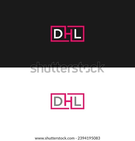 DHL logo. D H L design. White DHL letter. DHL, D H L letter logo design. Initial letter DHL linked circle uppercase monogram logo. letter logo vector design.