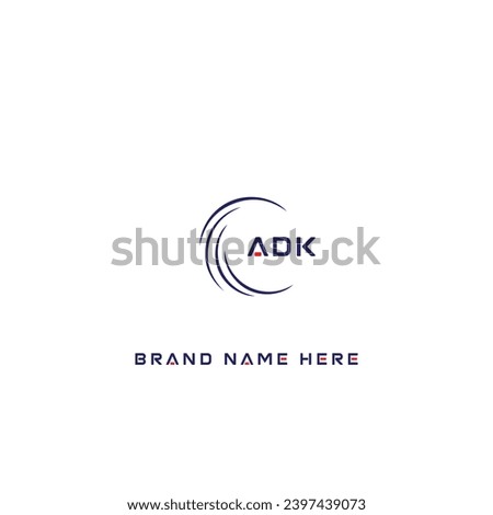 ADK logo. A D K design. White ADK letter. ADK, A D K letter logo design. Initial letter ADK linked circle uppercase monogram logo.