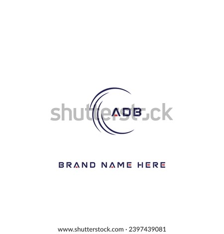 ADB logo. A D B design. White ADB letter. ADB, A D B letter logo design. Initial letter ADB linked circle uppercase monogram logo.
