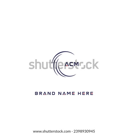ACM logo. A C M design. White ACM letter. ACM, A C M letter logo design. Initial letter ACM linked circle uppercase monogram logo. A C M letter logo vector design. 