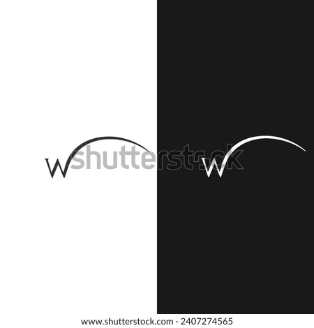 W letter logo, Letter W logo, W letter icon Design with black background. Luxury W letter 