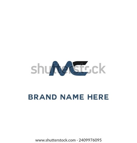MC logo. M C design. White MC letter. MC, M C letter logo design. Initial letter MC letter logo set,  M C  logo vector design.