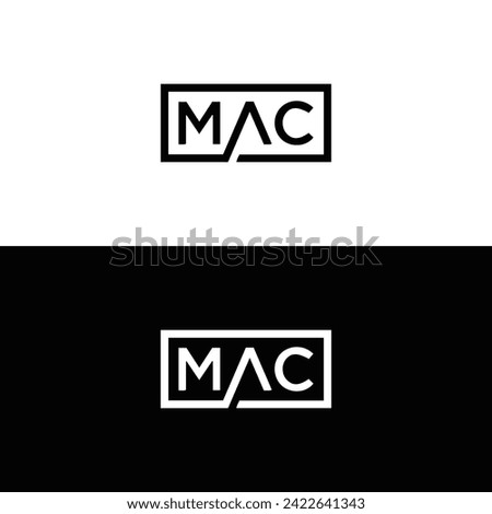 MAC logo. M A C design. White MAC letter. MAC, M A C letter logo design. Initial letter MAC linked circle uppercase monogram logo.