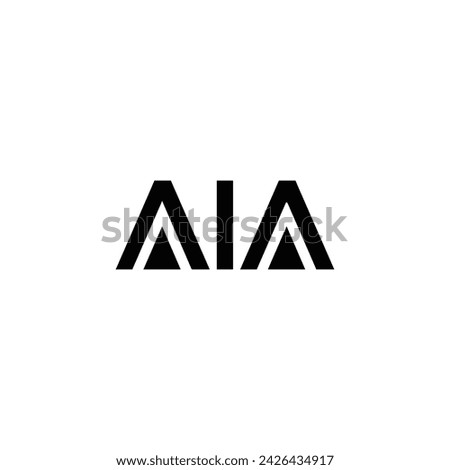 AIA logo. A I A design. White AIA letter. AIA, A I A letter logo design. Initial letter AIA linked circle uppercase monogram logo.