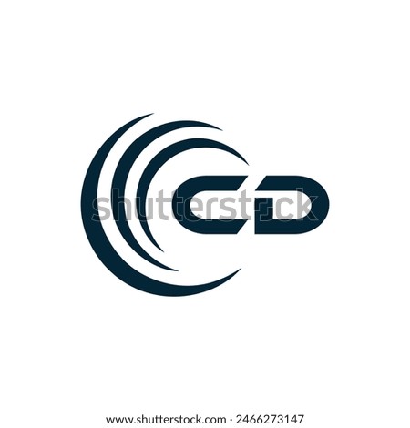 CD logo. C D design. White CD letter. CD, C D letter logo design. Initial letter CD linked circle uppercase monogram logo. C D letter logo vector design. 