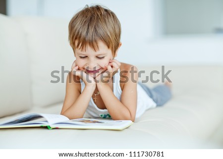 Young boy with book