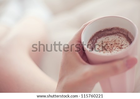 A cup of coffee. cocoa.latte
