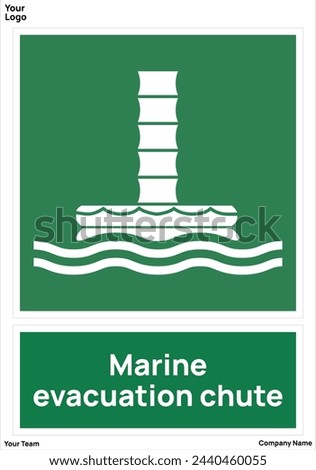 Marine evacuation chute signs symbol standard iso 7010