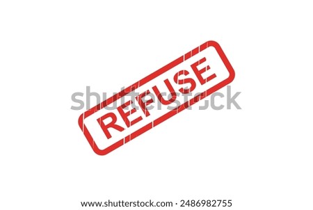 Refuse Red stamp vector text