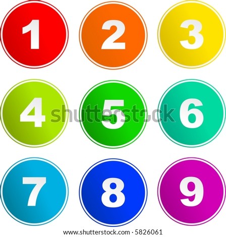 Number Sign Icons Stock Vector 5826061 : Shutterstock