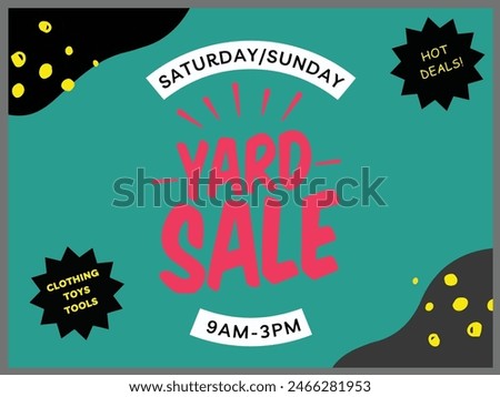 Yard Sale in the Weekend of USA